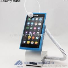 Mobile security stand,Alarm and Charging for mobile phone display