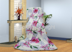 100% polyester printed soft feeling flannel fleece blanket