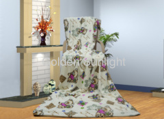 Soft feeling polyester printed Flannel Blanket