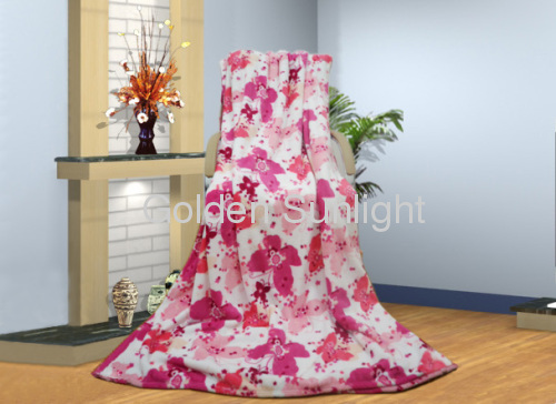 Soft feeling 100% polyester printed Flannel Blanket