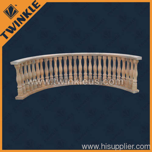 Beige ourdoor stone balustrade