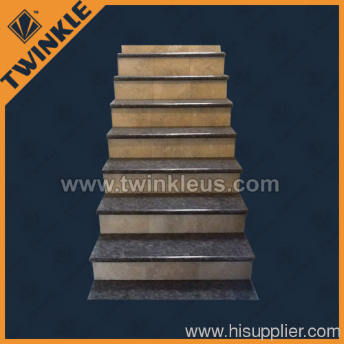 grey natural stone staircase