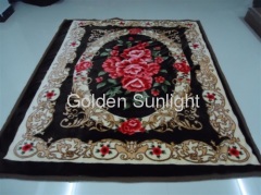 Polyester stock mink blanket Raschel blanket with cheap price