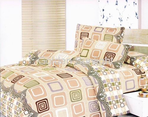 Polyester microfiber colorful design bedding sets 3pcs-4pcs