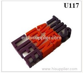 Customized USB:rubber USB flash drive