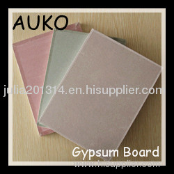 Paper faced gypsum board for wall partition or ceiling 9mm