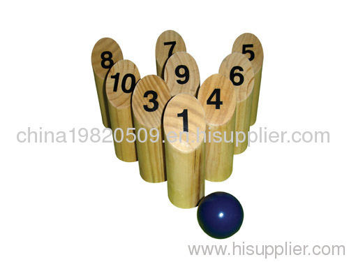 outdoor wooden bowling games