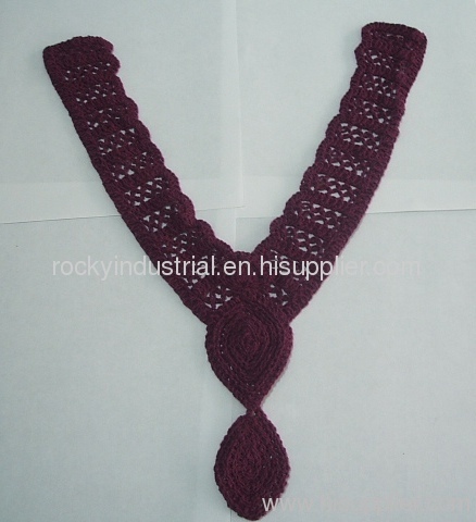 Megenta Purple Cotton Necklace