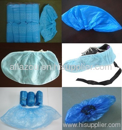 Disposable plastic shoe covers and non-woven shoe covers