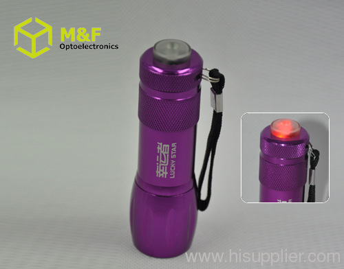 aaa battery led flashlight with warning function