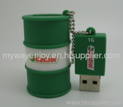 Custom design oil drum shape usb flash drive