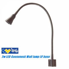 FLEX-LV-1X3-B Silver 2W Access Lighting 1w wall spot light Flexible arm black color 120v with US plug