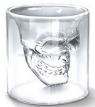 Glass-Skull, shotglass, two piece glass, glass 3