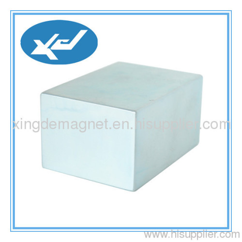 Neodymium block magnet size is 50x50x25mm with zinc coating strong magnet