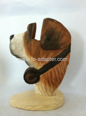 Cute Dog Carved Spectacle Frame