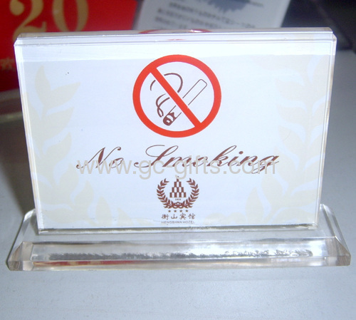 Acrylic "No Smoking" Signages