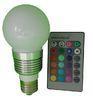 B22 / E27 / E26 / E17 / E14 / GU10 LED Globe Light Bulbs, 3W RGB LED Bulb Lights With Remote Control