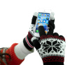 Jaquard knitted touch screen glove for winter