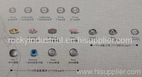 electroplated snap fastener button