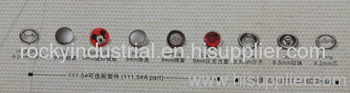 electroplated snap fastener button