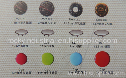 electroplated snap fastener button