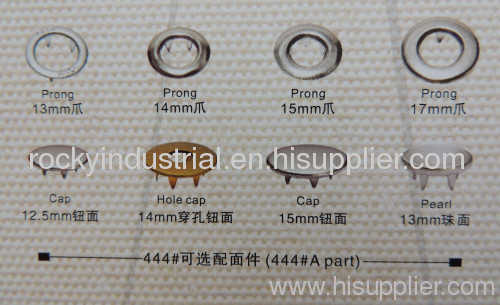 electroplated snap fastener button