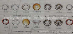 electroplated snap fastener button