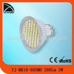 GU5.3 60SMD Plastic or Glass CUP MR16 LED Lamp