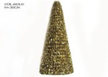 Cheap bronze bright painted gold powder Christmas decorative tower