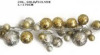 Cheap bronze bright painted sliver and gold powder Christmas decorative balls