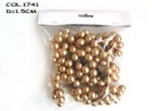 Cheap bronze bright painted gold powder Christmas decorative little balls