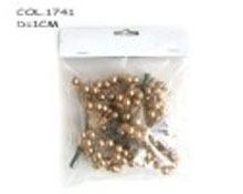 Cheap bronze bright painted gold powder Christmas decorative little balls