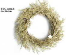 Cheap bronze bright painted gold powder Christmas decorative wreath