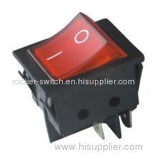 Red Illuminated Rocker Switch