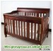 New design solid wooden baby crib