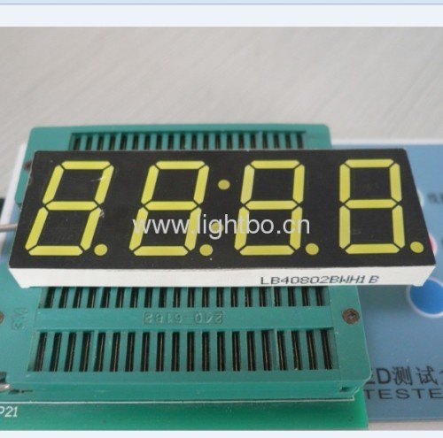 Four-Digt 0.8 inch Common Anode Ultra White 7 segment led clock display