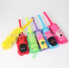 Animal red Chenille Fiber Duster Short pp Handle