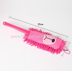 Animal red Chenille Fiber Duster Short pp Handle