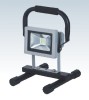 Portable 10W Aluminium LED Flood light IP65 tempered glass