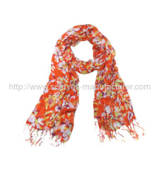 Fashion Flower printed scarves manufacturer