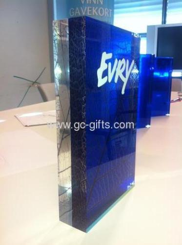 Thick acrylic trophy awards with printing