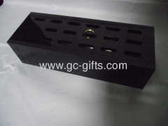 Custom black acrylic ring display boxes