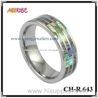 tungsten shell inlay ring