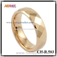 gold rose tungsten ring