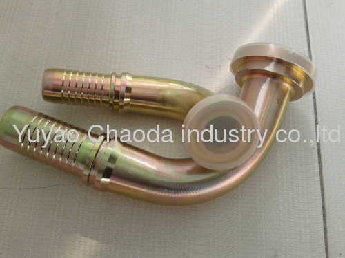 90°SAE FLANGE 3000 PSI ISO 12151-3-SAE J516 SWAGED HOSE FITTING