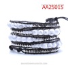 2013 popular make braided leather bracelet