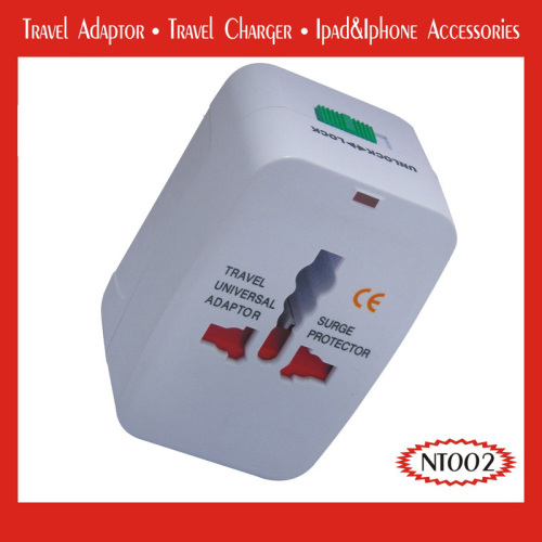 2013 Hot Sale Travel Adaptor with Surge Protector/Safety in Use for 150 Countries Travelling(NT002)