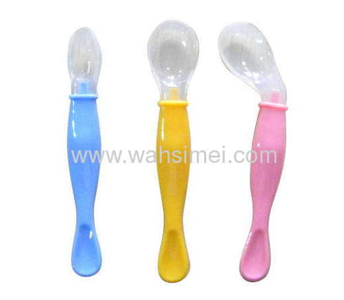 2013 Hot Sale Lovely Silicone Baby Spoons