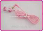 Durable Pink tour Noise Cancelling Earphones with Volume Control For Mp3 Players