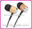 3.5mm Stereo In Ear Wood Earphone, Stereo Wooden Ear Phones For Mp3 / Mp4 Players